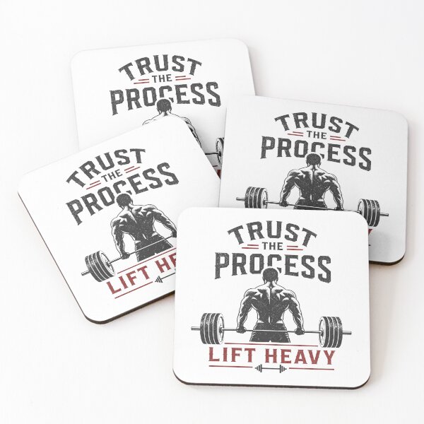 Item preview, Trust the Process – Vintage Distressed Bodybuilding – Heavy Barbell Silhouette – Gym Motivation Art designed and sold by bobscraze.