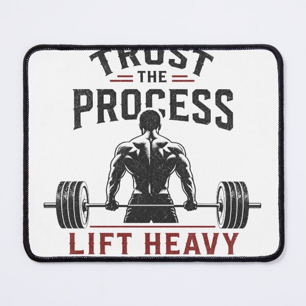 Item preview, Trust the Process – Vintage Distressed Bodybuilding – Heavy Barbell Silhouette – Gym Motivation Art designed and sold by bobscraze.