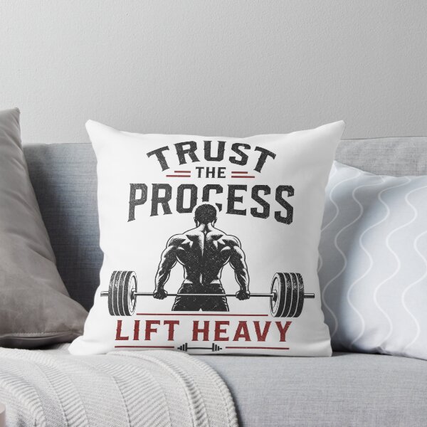 Item preview, Trust the Process – Vintage Distressed Bodybuilding – Heavy Barbell Silhouette – Gym Motivation Art designed and sold by bobscraze.