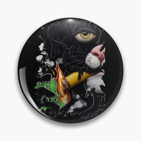 Item preview, Trippy Black Panther Smoking Money Flame Streetwear Art designed and sold by KaphzeShop.