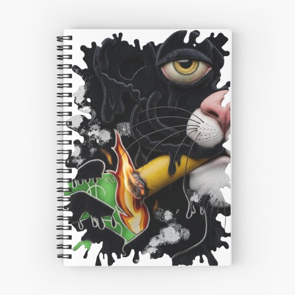 Item preview, Trippy Black Panther Smoking Money Flame Streetwear Art designed and sold by KaphzeShop.