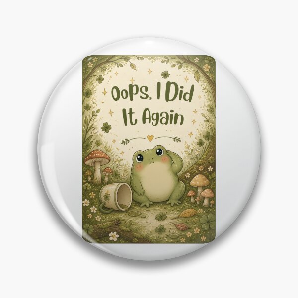 Item preview, Oops My Bad Again Funny Frog designed and sold by Cozy Chaos Studio Co.