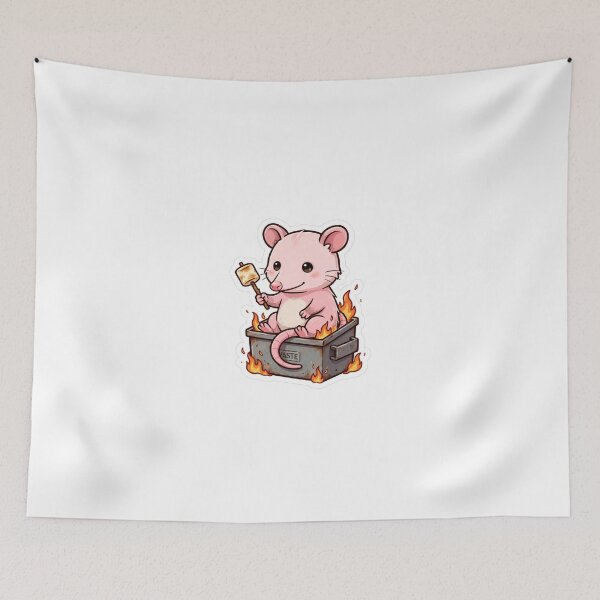 Item preview, Dumpster Fire Possum - It's Fine Kawaii Art designed and sold by FBA.