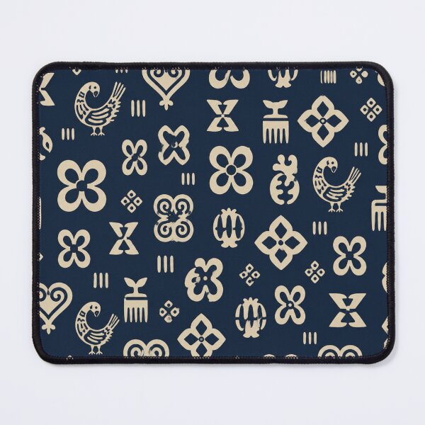 Item preview, Ghanaian Adinkra Inspired Pattern,Warm Blue & Cream African Heritage Design designed and sold by Right-UR.