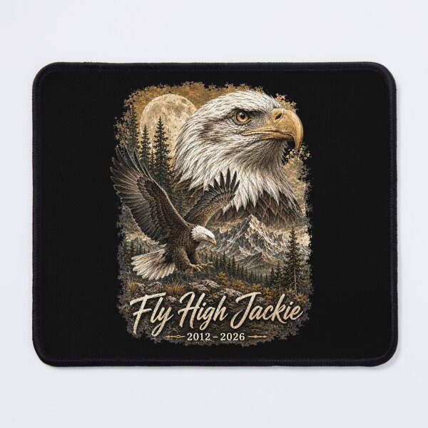 Item preview, Fly High Jackie, Vintage Jackie and Shadow Bald Eagle Graphic designed and sold by Jikkermanccini.