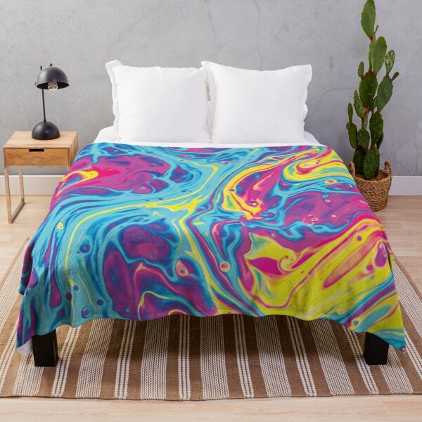 Item preview, Vibrant Psychedelic Fluid Paint Pour Abstract Art designed and sold by Designial.
