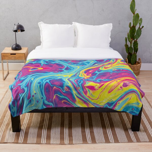 Item preview, Vibrant Psychedelic Fluid Paint Pour Abstract Art designed and sold by Designial.