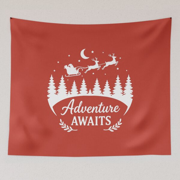 Item preview, Adventure Awaits – Festive Holiday Art designed and sold by Tklezardesigns.