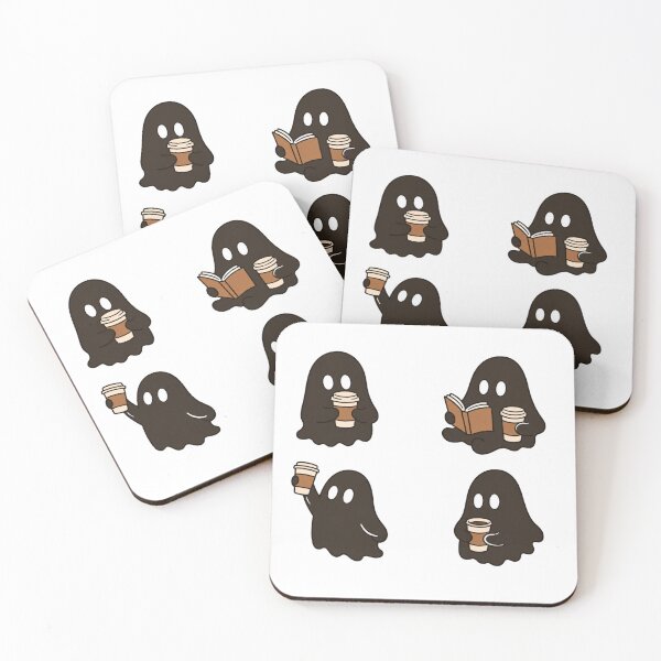 Item preview, Coffee Ghosts Bookish Sticker designed and sold by wingoo22.