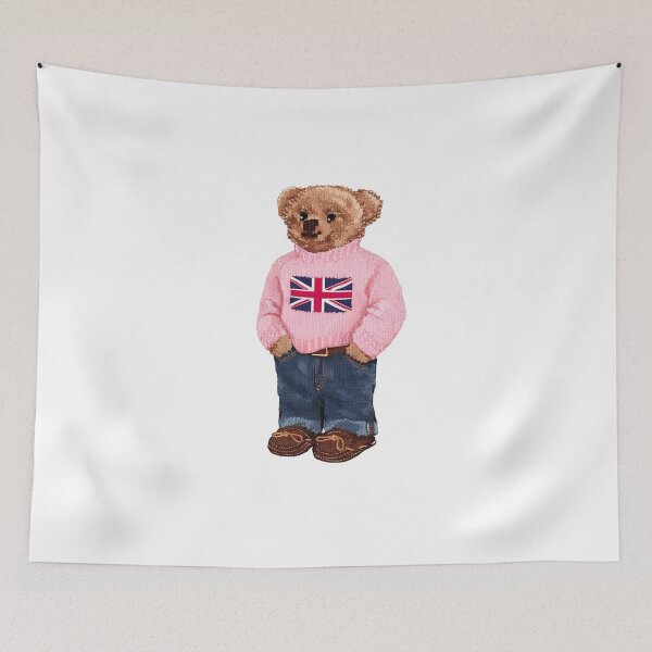 Item preview, Preppy teddy bear union jack sweater designed and sold by Atelier 44.