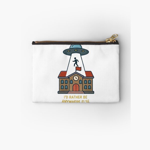 Item preview, I'd Rather Be Anywhere Else Funny Alien Abduction School UFO Art designed and sold by MyTeePlace.