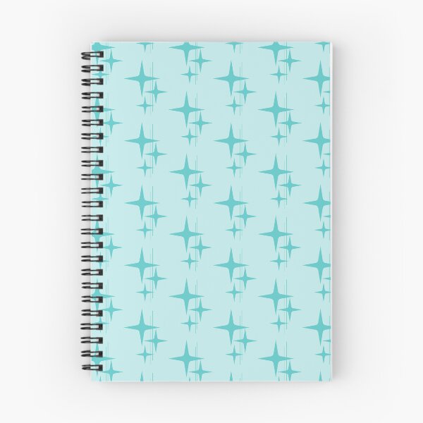 Item preview, Mid Century Modern Atomic Stars and Lines Pattern in Aqua Turquoise designed and sold by kierkegaard.
