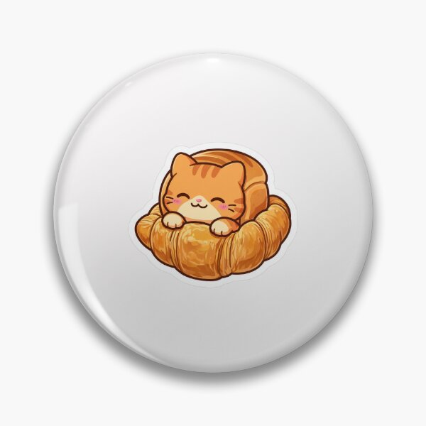 Item preview, Cat Loaf in Croissant - Kawaii Bread Cat Art designed and sold by FBA.