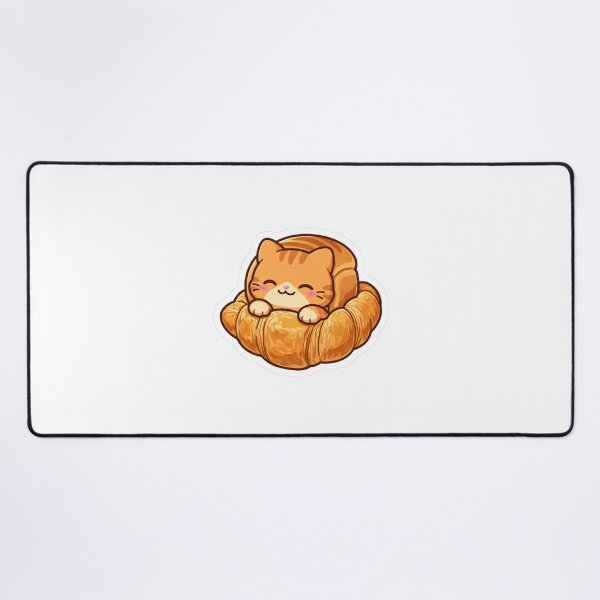 Item preview, Cat Loaf in Croissant - Kawaii Bread Cat Art designed and sold by FBA.