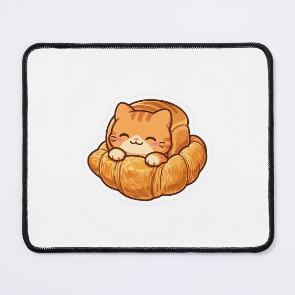 Item preview, Cat Loaf in Croissant - Kawaii Bread Cat Art designed and sold by FBA.