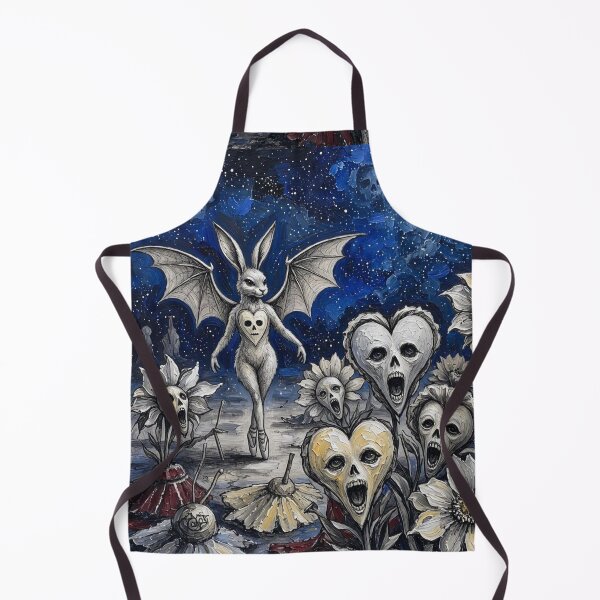 Item preview, Bat Wing Bunny Ballerina Screaming Skull Flowers Night Sky designed and sold by LujziWorld.