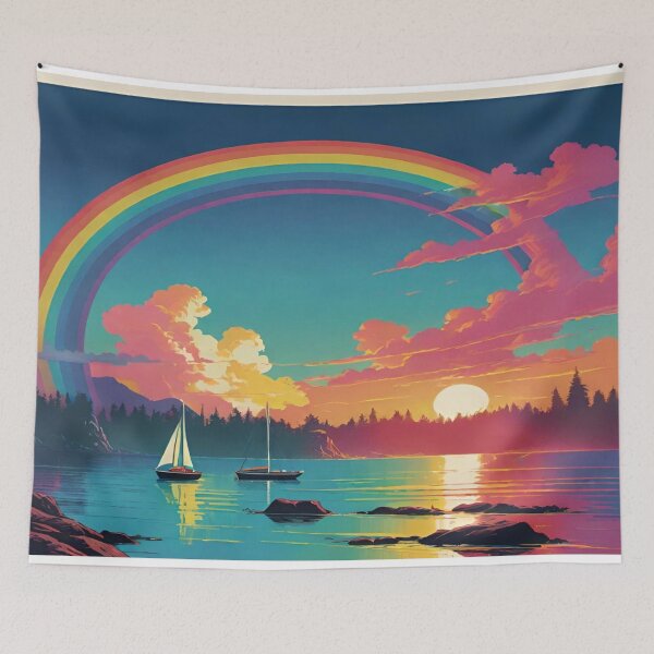 Item preview, Sunrire in lake of Rainbow designed and sold by DreamistStore.