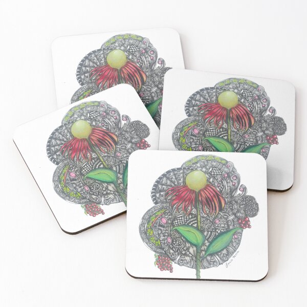 Item preview, Zentangle Inspired Botanical with Intricate Patterns designed and sold by LorieFossaArt.