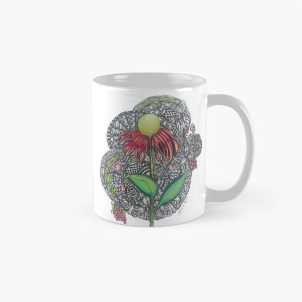 Item preview, Zentangle Inspired Botanical with Intricate Patterns designed and sold by LorieFossaArt.
