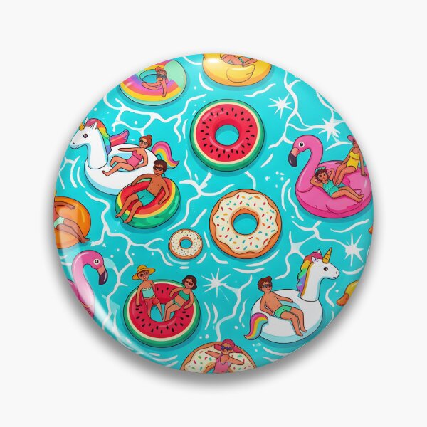 Item preview, Colorful Summer Pool Float Pattern designed and sold by DailyVines.