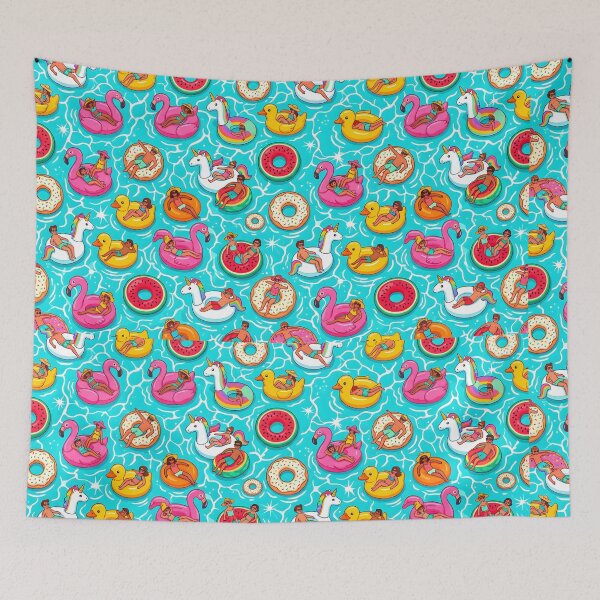 Item preview, Colorful Summer Pool Float Pattern designed and sold by DailyVines.
