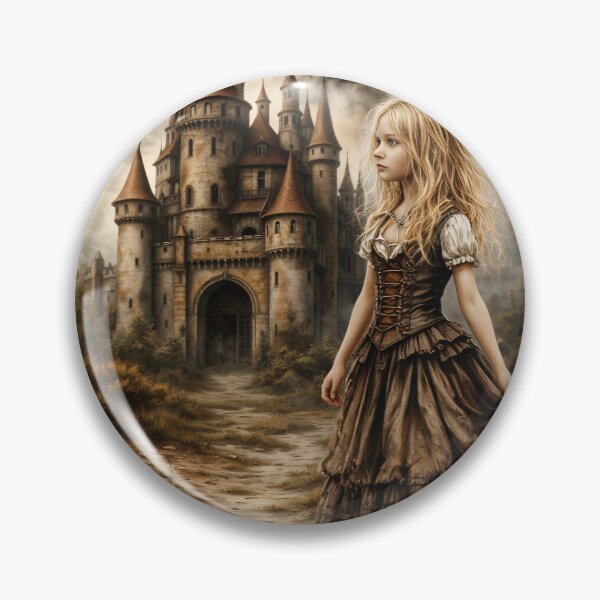 Item preview, Vintage Fantasy Girl by Enchanted Castle – Gothic Storybook Art Print designed and sold by Kaleidoscope Print.