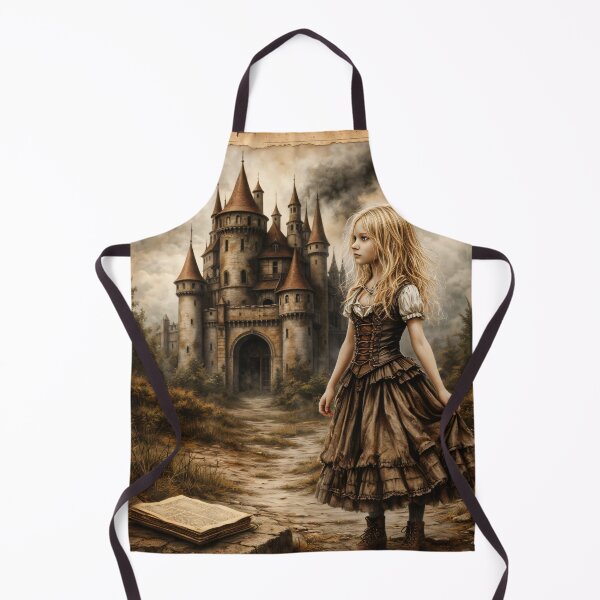 Item preview, Vintage Fantasy Girl by Enchanted Castle – Gothic Storybook Art Print designed and sold by Kaleidoscope Print.