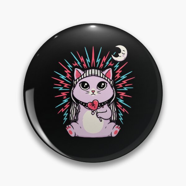 Item preview, Cute Emo Cat Pastel Goth Scene Kid Gift designed and sold by Say It With Ink.