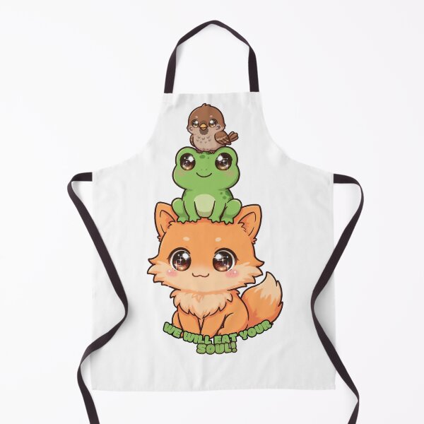 Item preview, We Will Eat Your Soul! Cute Evil Animal Stack - Kawaii Fox Frog Bird designed and sold by Neurospicy Trolls.