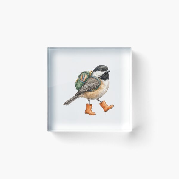 Item preview, Walking Chickadee Orange Boots designed and sold by Roy & Tiffany.