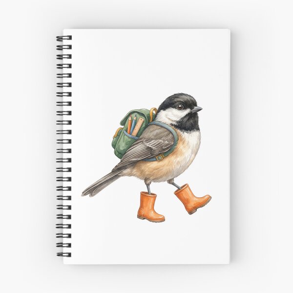 Item preview, Walking Chickadee Orange Boots designed and sold by Roy & Tiffany.