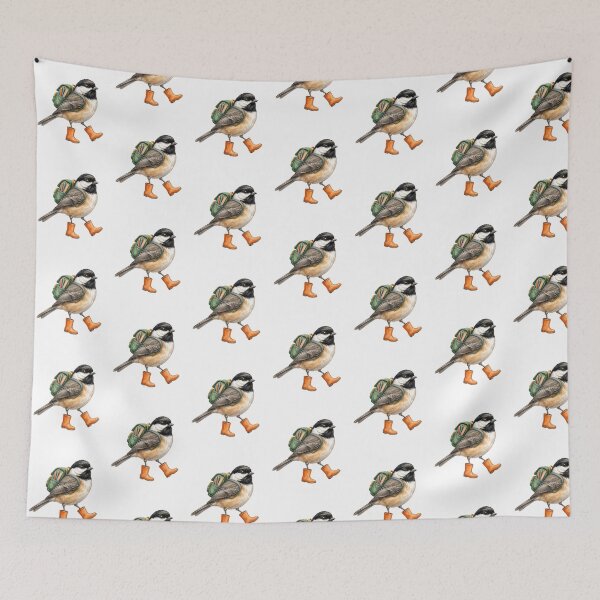 Item preview, Walking Chickadee Orange Boots designed and sold by Roy & Tiffany.
