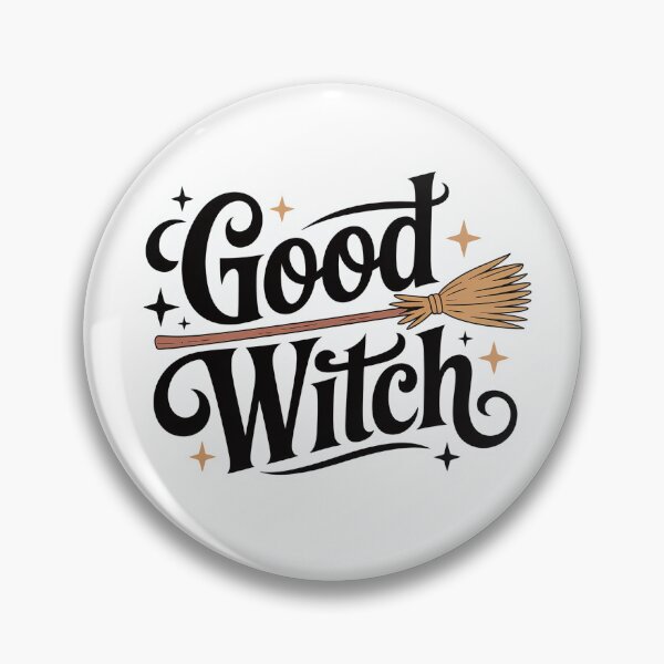 Item preview, good witch. Design with broom and quote designed and sold by GennyBunny.
