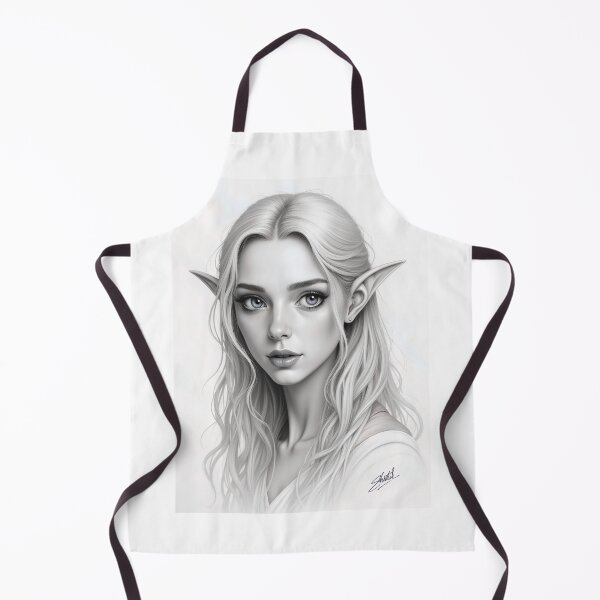 Item preview, Fantasy Elf Girl Portrait Sketch designed and sold by ShadeScapeArt.