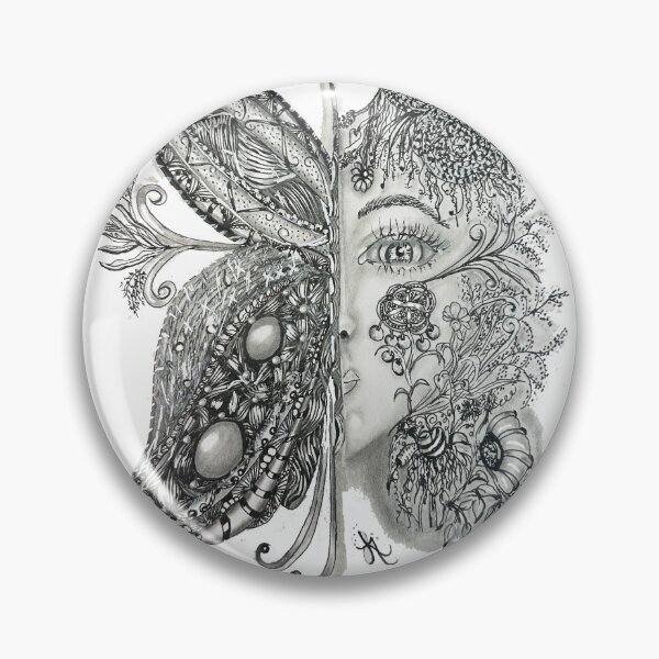 Item preview, Zentangle Fantasy Art -  Intricate Butterfly Wing  designed and sold by LorieFossaArt.