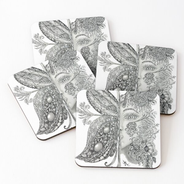 Item preview, Zentangle Fantasy Art -  Intricate Butterfly Wing  designed and sold by LorieFossaArt.