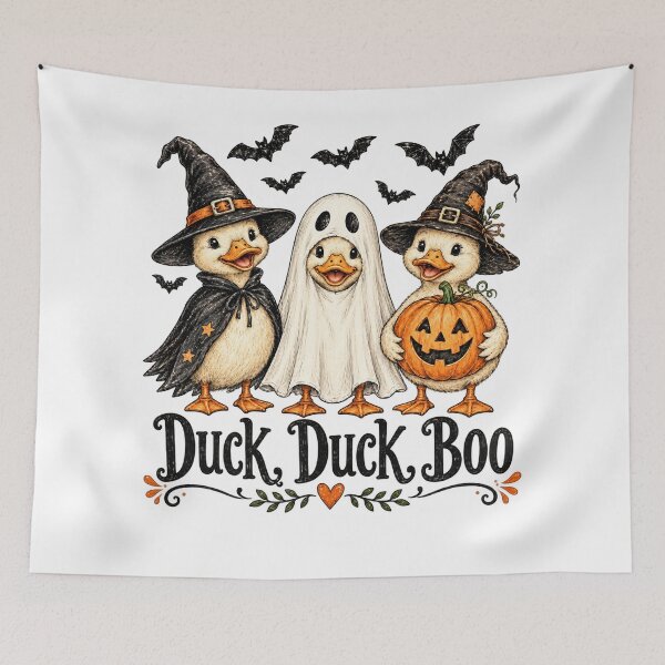 Item preview, duck halloween boo funny halloween designed and sold by Starry Night Creative Art.