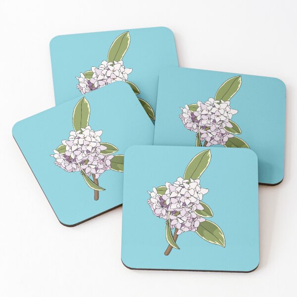Item preview, Soft Pink Daphne Odora Botanical Illustration - Delicate Winter Daphne Flowers designed and sold by Caterina@.
