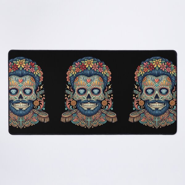 Item preview, Copy of Mystic Necromancer Skull Blue Lightning Energy Gothic Art designed and sold by DrawHandArt.