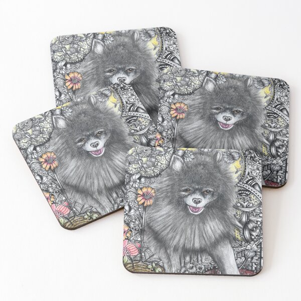 Item preview, Zentangle Pomeranian Portrait designed and sold by LorieFossaArt.