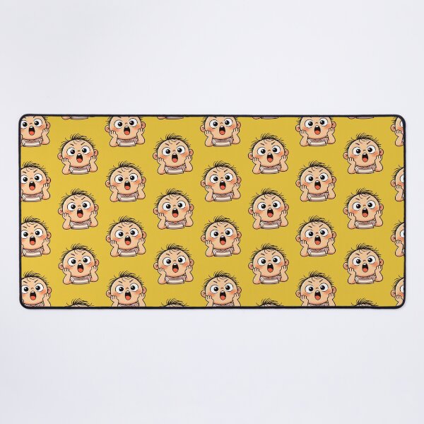 Item preview, Shocked Surprise Face Kawaii Boy - OMG Cute Reaction Sticker designed and sold by Raloel Art.