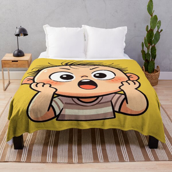 Item preview, Shocked Surprise Face Kawaii Boy - OMG Cute Reaction Sticker designed and sold by Outlet Raloel.