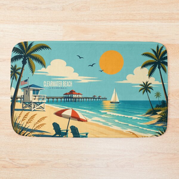 Item preview, The Clearwater Beach Travel Poster designed and sold by rogue-design.