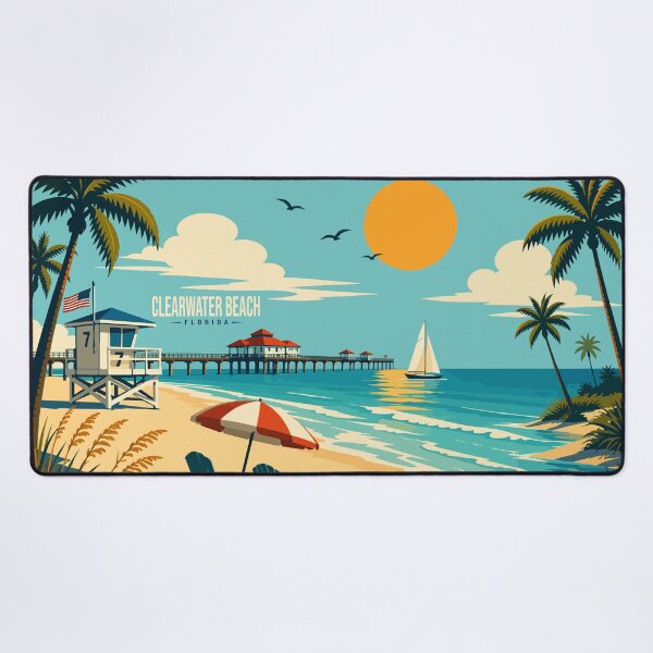 Item preview, The Clearwater Beach Travel Poster designed and sold by rogue-design.