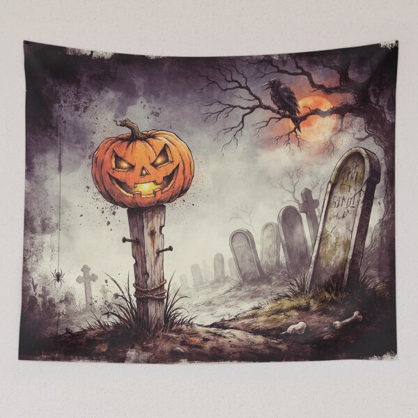 Item preview, Spooky Halloween cemetery designed and sold by MagelliShop.