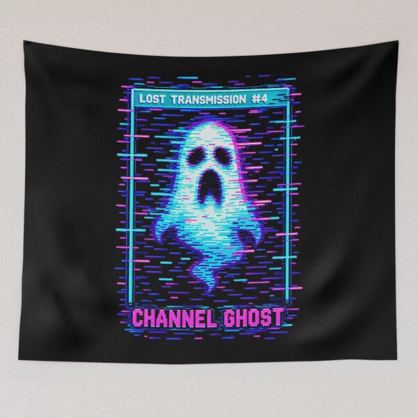 Item preview, Ghost Transmission – Haunted Neon Broadcast designed and sold by JupiterGlitchEmpire.