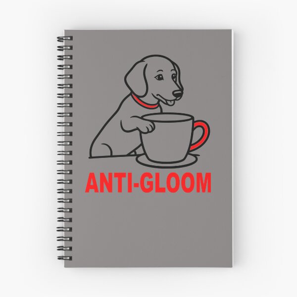Item preview, Anti Gloom Cute Puppy Dog Coffee Cup Morning Motivation Art designed and sold by The Bold Line Studio.