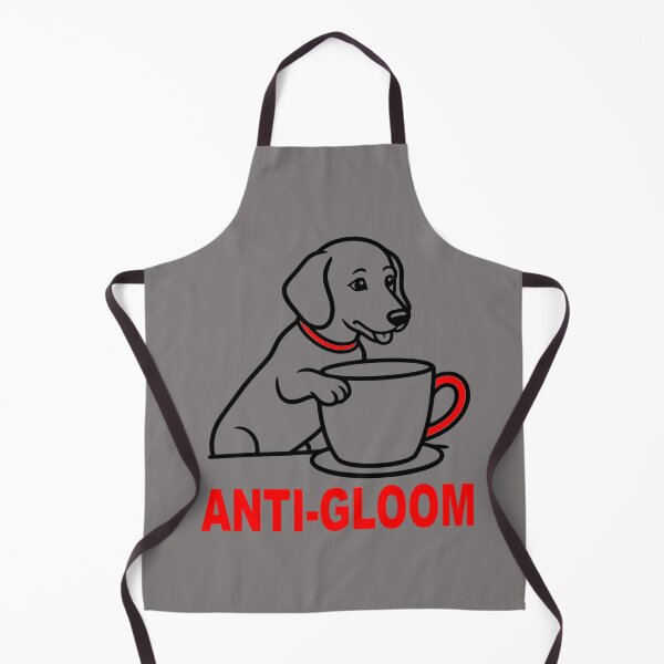 Item preview, Anti Gloom Cute Puppy Dog Coffee Cup Morning Motivation Art designed and sold by The Bold Line Studio.