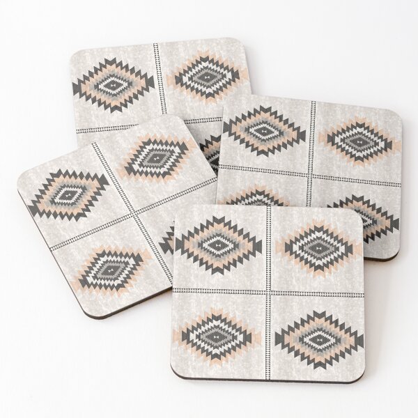 Item preview, Neutral Southwestern Boho Tribal Geometric Grid Pattern designed and sold by Momoko-Hikaru.