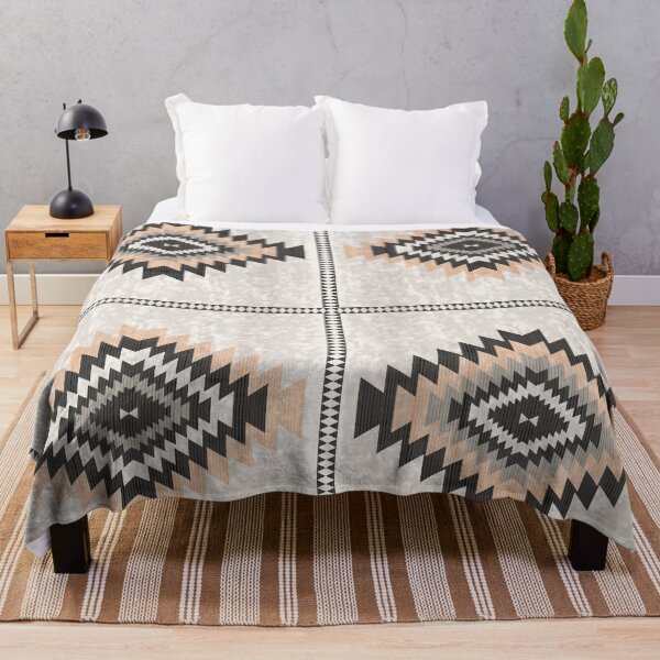 Item preview, Neutral Southwestern Boho Tribal Geometric Grid Pattern designed and sold by Momoko-Hikaru.